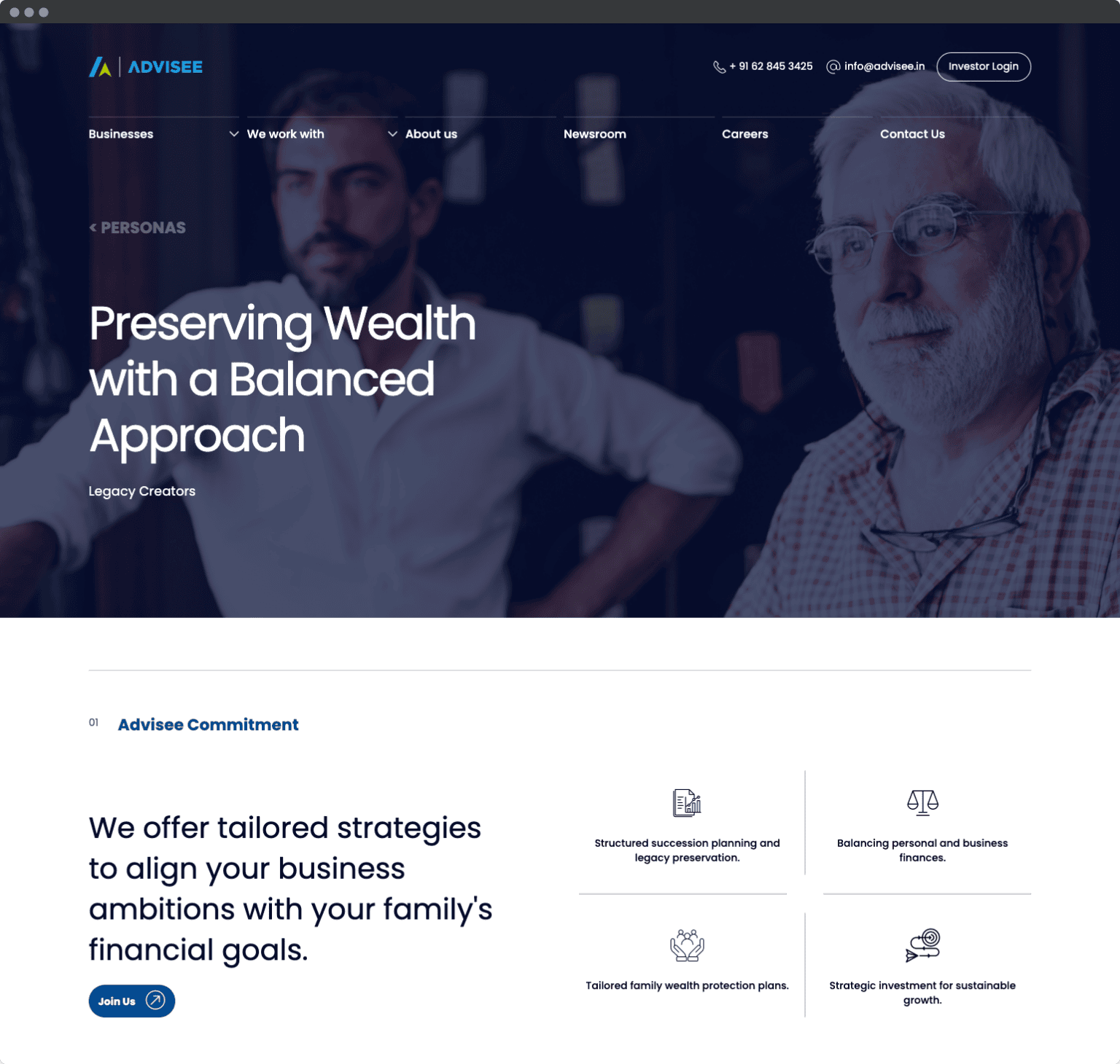 A dedicated page per audience